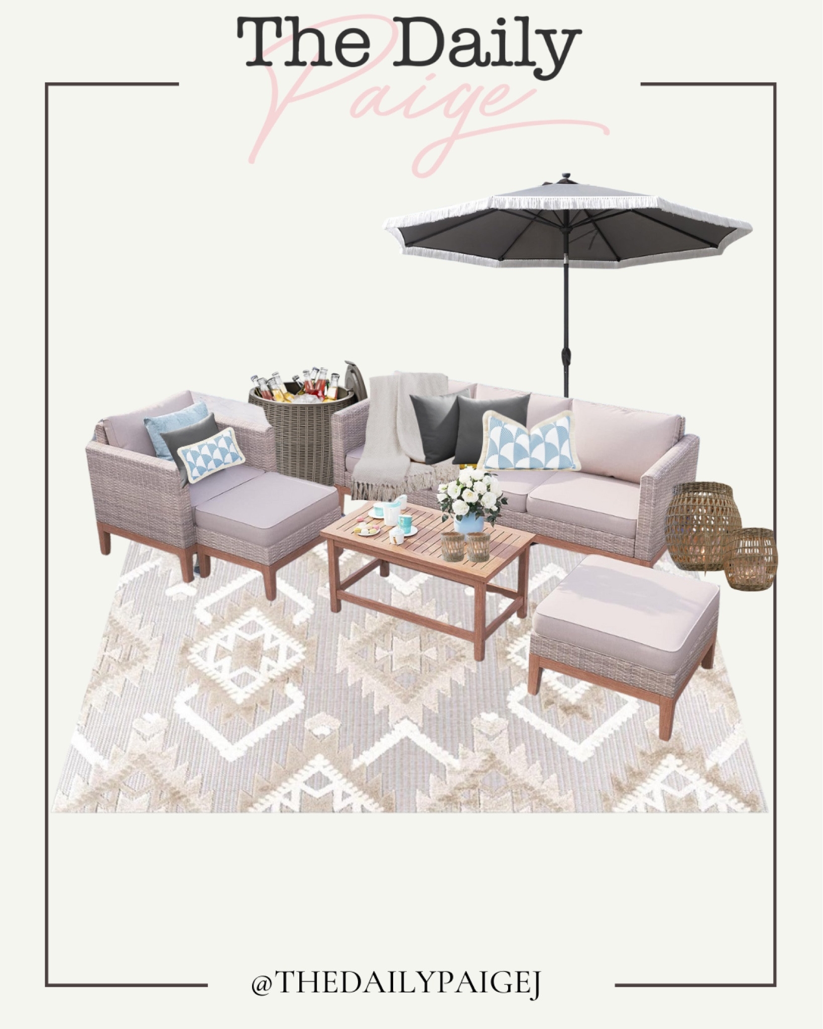 Summer is almost here and it’s almost time to kick off your summer sandals and relax with a new outdoor set. I love this gray wicker outdoor set from Amazon! It comes with a full outdoor couch, chair, two ottomans and coffee table for under $1000. Pair it with a large outdoor umbrella to shield the sun and some decorative pillow with an outdoor rug for the perfect outdoor space. We’re going to pair this outdoor set with and outdoor projector to make it a cozy outdoor space to entertain!

Outdoor patio set, wicker patio set, neutral patio decor, outdoor rug, outdoor furniture from Amazon

#LTKHome #LTKStyleTip #LTKSeasonal