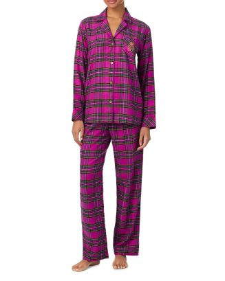 Ralph Lauren Long Sleeve Notch Collar Pajama Set  | Bloomingdale's Women | Bloomingdale's (US)