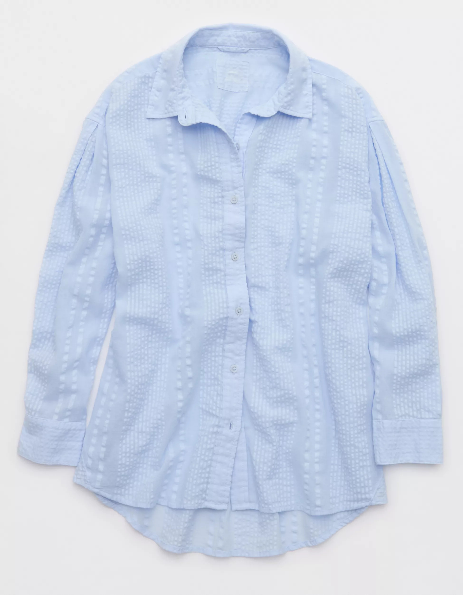 Aerie Seersucker Cover Up Shirt | American Eagle Outfitters (US & CA)