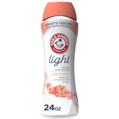 ARM & HAMMER Light In-Wash Scent Booster, No Heavy Perfumes, No Dyes, No Parabens, Peony Blossom Scent, 24 Oz | Amazon (US)
