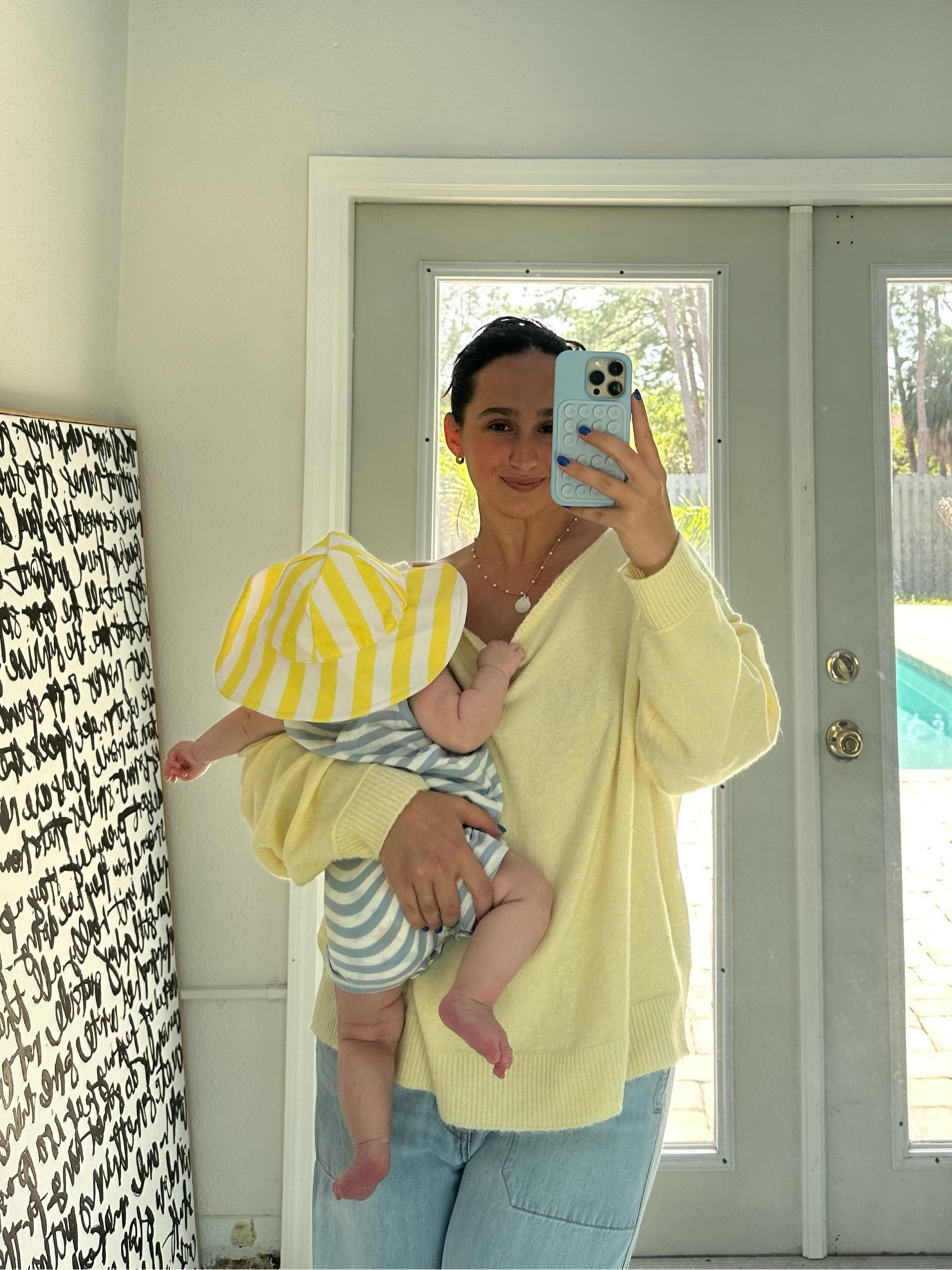 mommy + mini outfit for our full day of Florida fun ☀️ I have been LOVING yellow lately. 

SALE ALERT:
my pants are 40% off with code “40OFFDENIM” (I sized up for an oversized fit) 
Sweater is on sale and sooo cozy & lightweight! 

#LTKfindsunder50 #LTKSeasonal #LTKsalealert