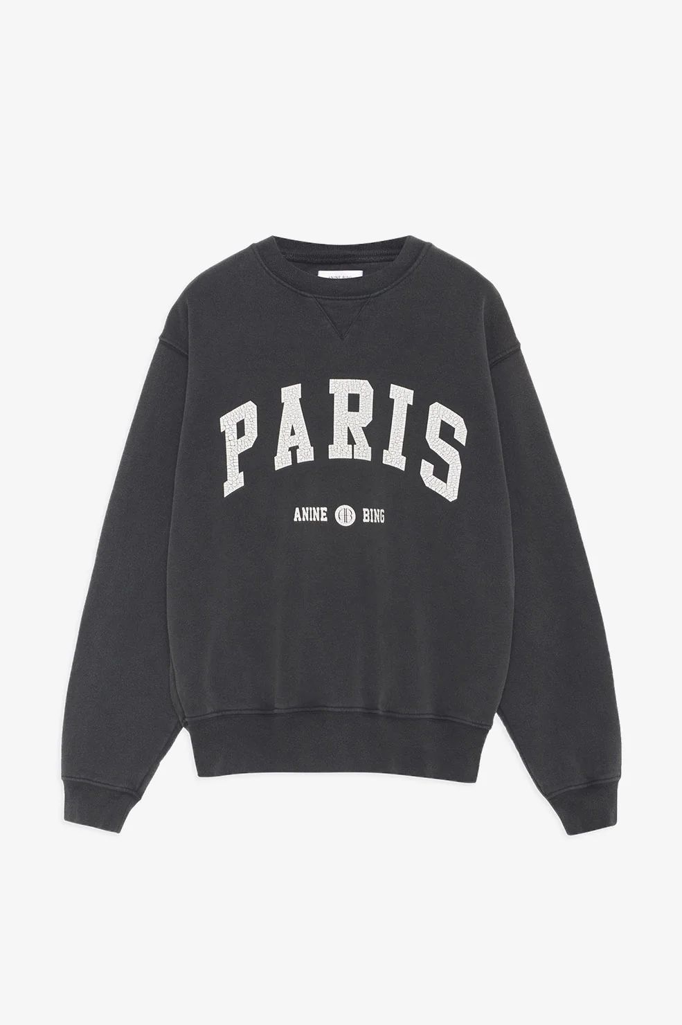 Ramona Sweatshirt University Paris  - Washed Black | Anine Bing
