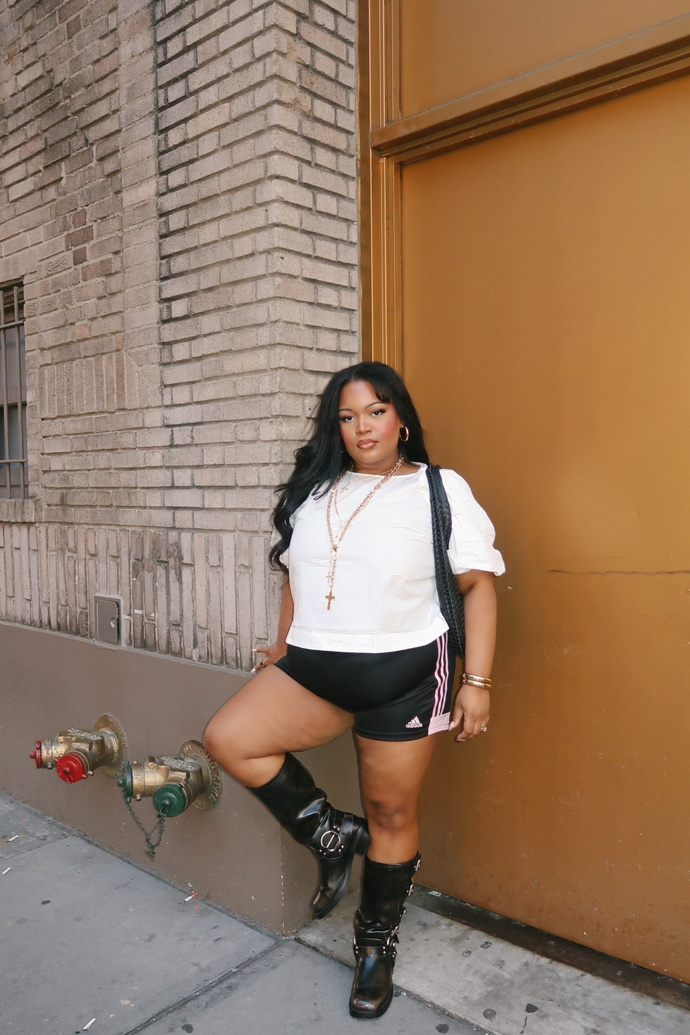 first ootd as a fiancée 🤭 im loving the adidas shorts trend rn ! im wearing a XL in the shirts and XXL in the top. I’m wearing a size 11 in the boots. 

#LTKSeasonal #LTKBeauty #LTKFestival