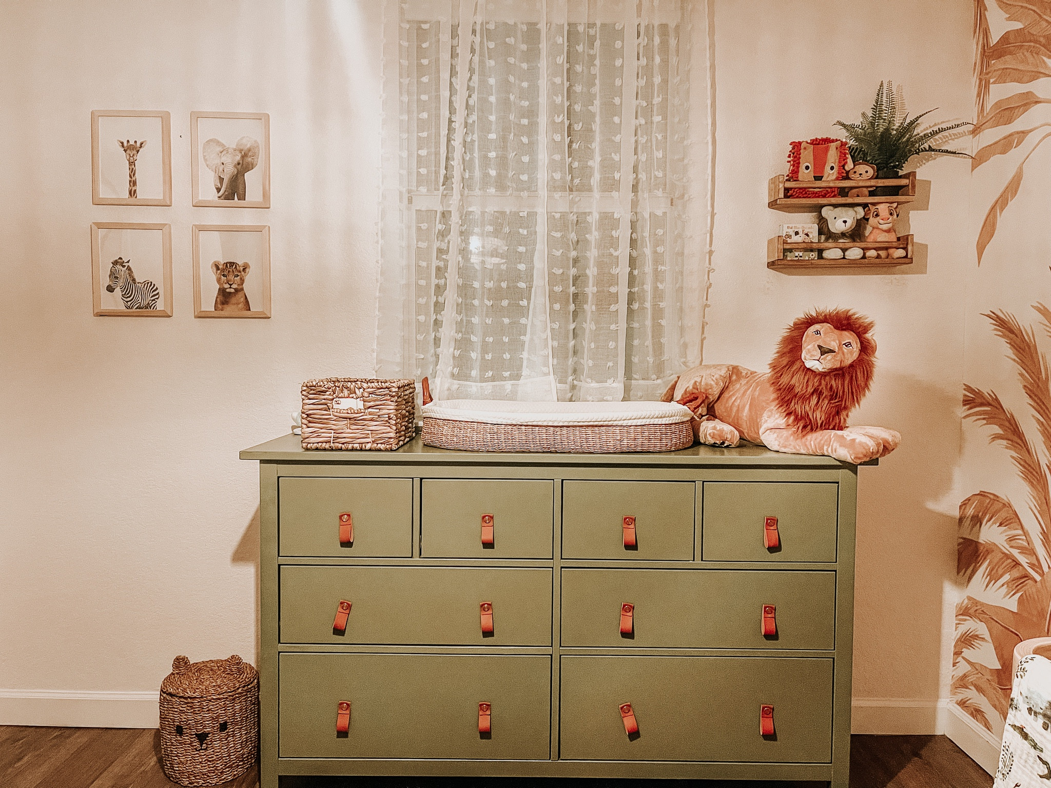 Changing area ✅ I’m so excited with how my baby boy’s room is turning out! 😍

All the deets on the decor linked! 

👉 The drawer is the IKEA Hemnes 8 drawer painted with color 6425 Relentless Olive from Sherwin Williams 🥰 

#babyboy #nuerseryinspo #babyboyinspo #junglenursery 

#LTKbaby #LTKkids #LTKhome