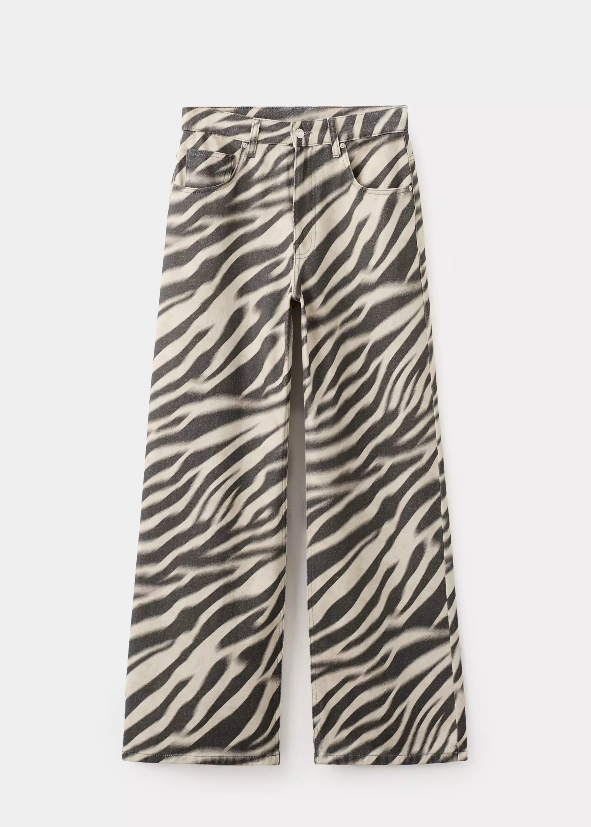 Zebra-print straight-fit jeans | Mango (US/MX/AU)