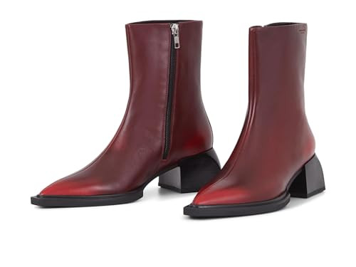 Vagabond Shoemakers Women's Vivian Leather Bootie Ankle Boot, Red, 8 | Amazon (US)