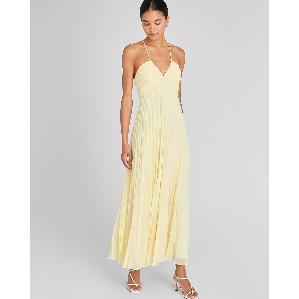 Pleated Tie Back Maxi Dress | Club Monaco (Global)