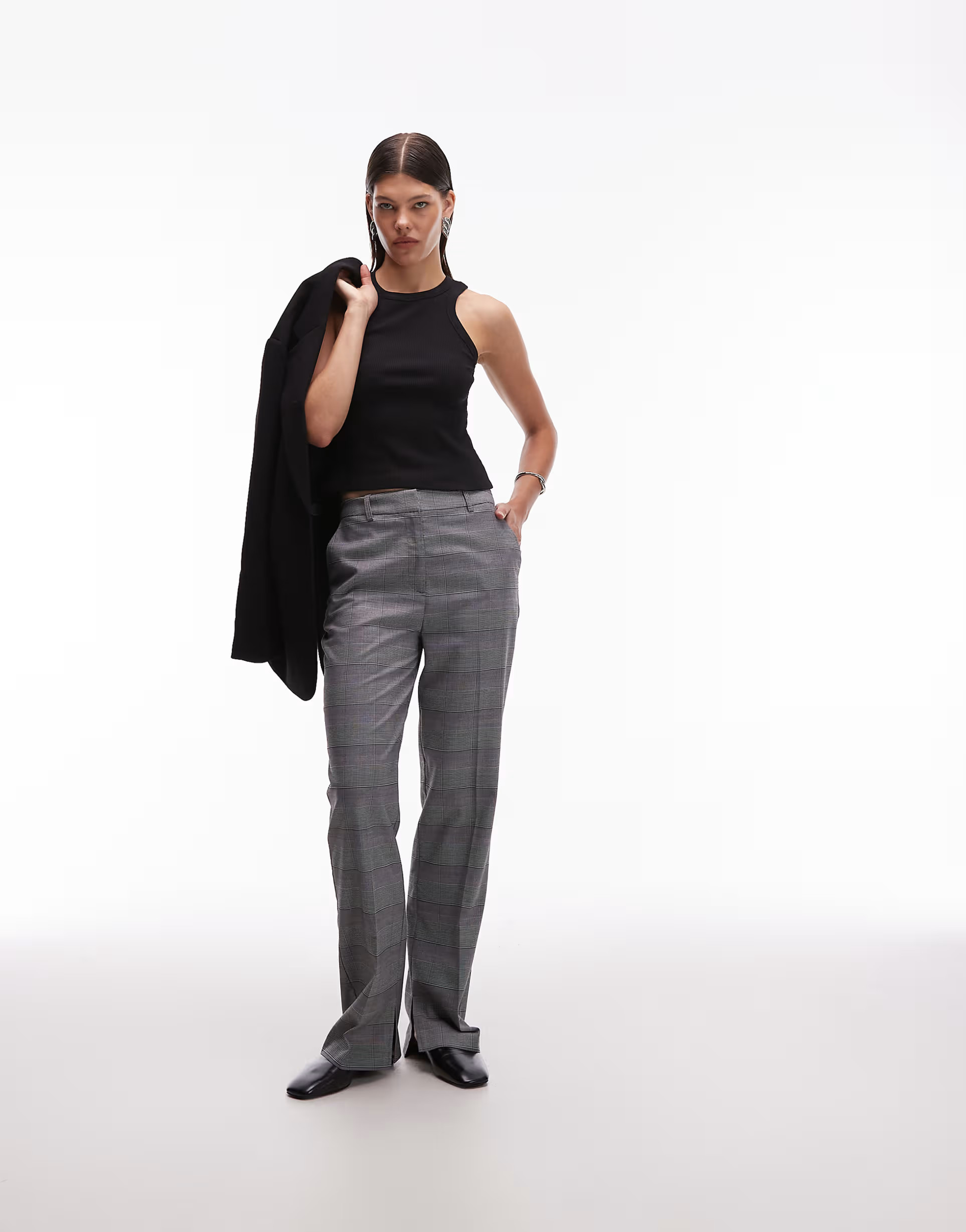 ASOS Design rib vest tank top in black | ASOS (Global)