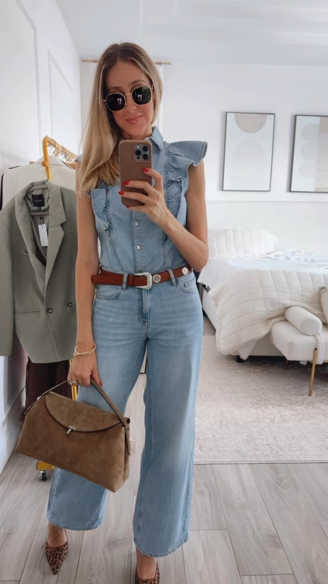 Denim on denim Zara outfit!!
In love with my new denim that comes with this western belt. The ruffles in the top is adorable!!
I love the fitting of both.
Wearing a size small on top and size 4 on pants 
Both run tts 

#LTKTravel #LTKOver40 #LTKWorkwear