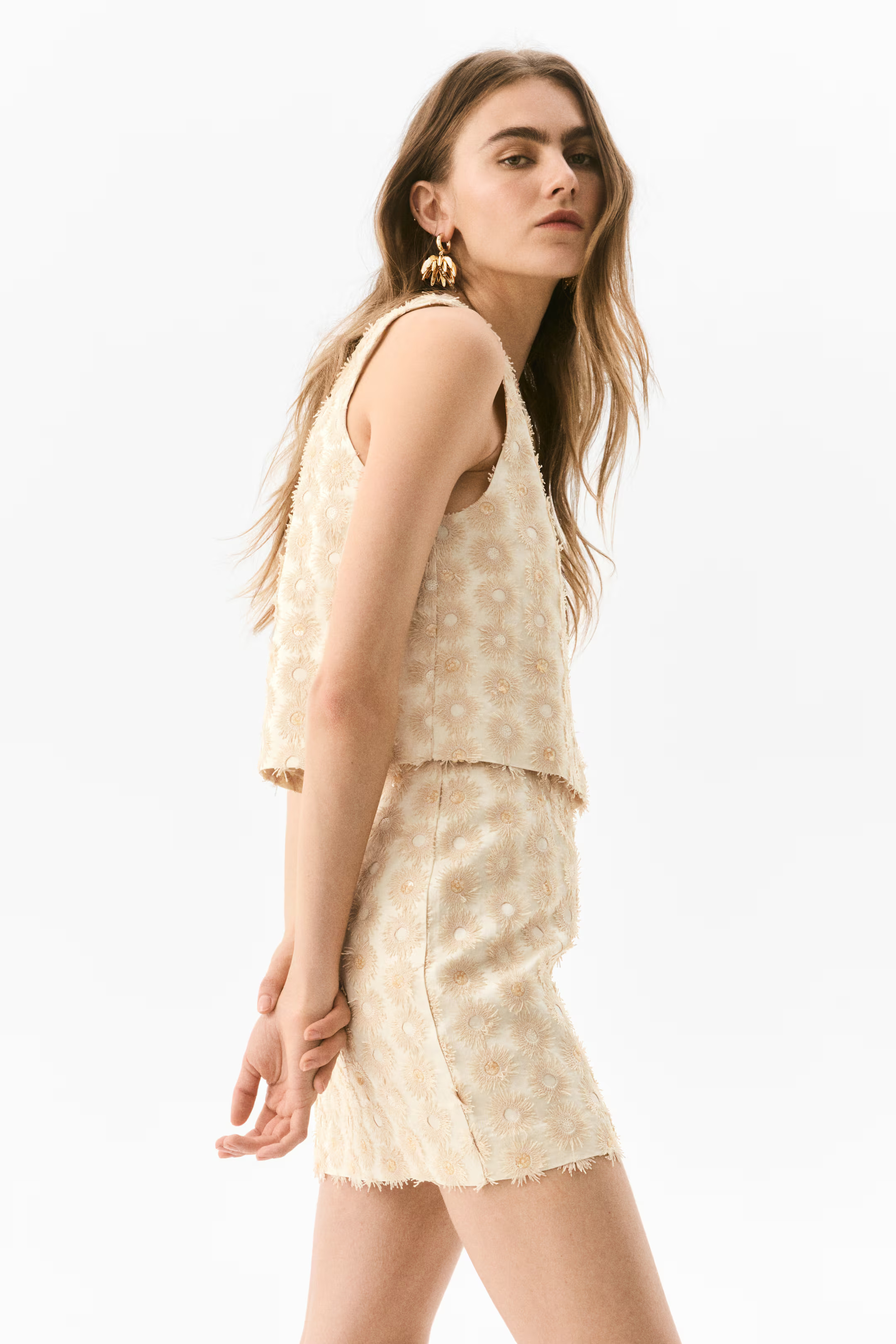 Appliquéd mini skirt | H&M (UK, MY, IN, SG, PH, TW, HK)