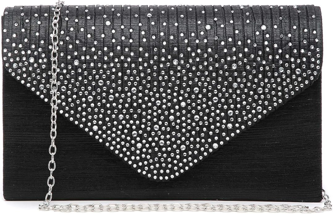 Dasein Women's Frosted Satin Evening Bag Clutch Purse Crossbody Handbags Party Prom Wedding Envel... | Amazon (US)