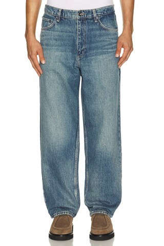 Rag & Bone Rb Baggy Authentic Rigid Jeans in Blue | FWRD 
