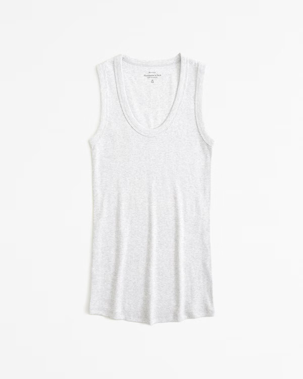 Essential High Scoopneck Rib Tank | Abercrombie & Fitch (US)