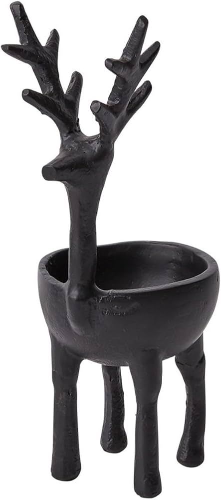 The Barrington Garage Reindeer Cast Metal Decorative Bowl, Black, Small | Amazon (US)