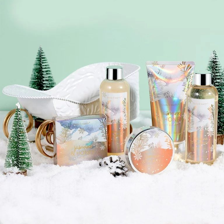 Spa Christmas Gift Set for Women, Jasmine & Honey Scent Bath Set,  Beauty Holiday Gifts - Walmart... | Walmart (US)