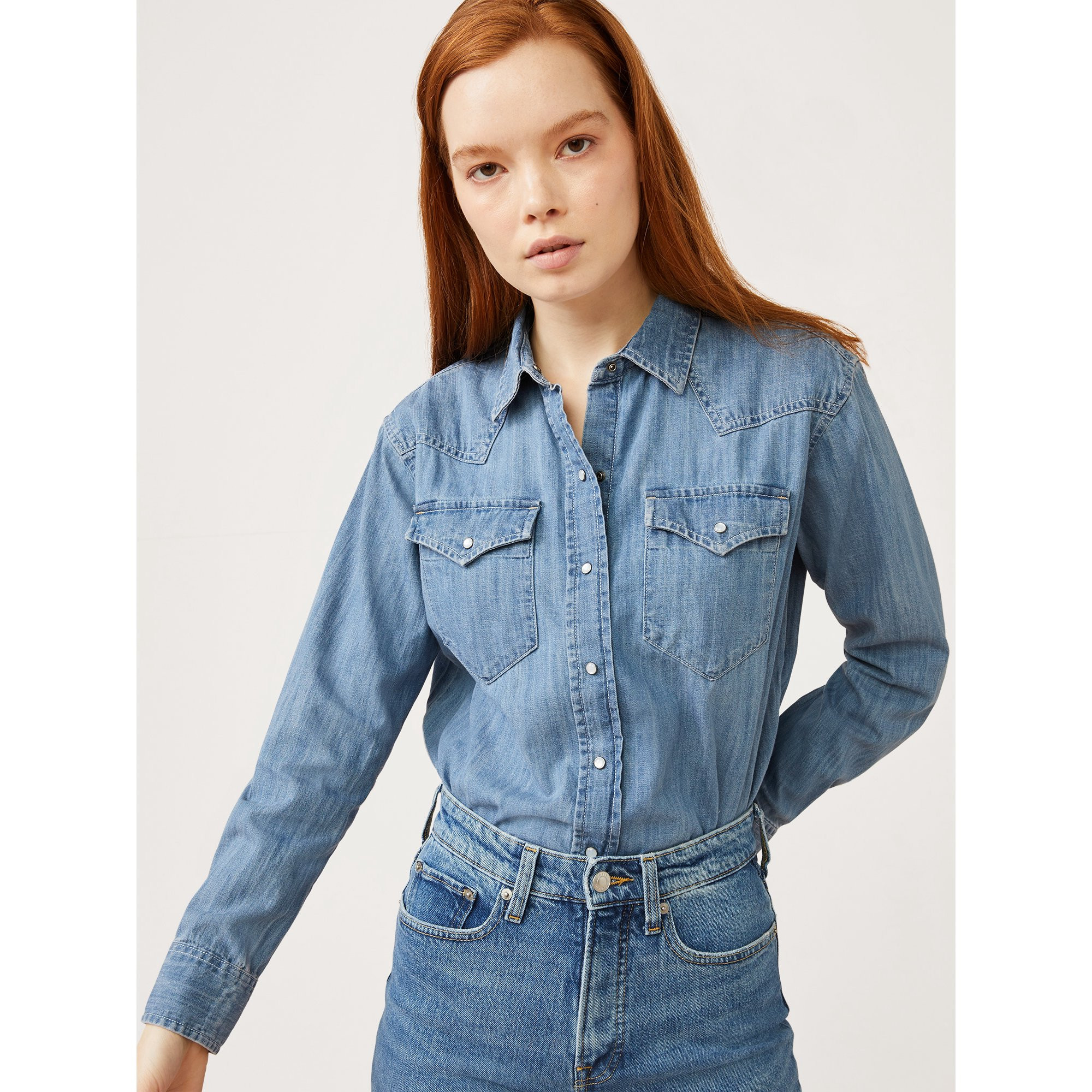 Free Assembly Women’s Boyfriend Western Shirt | Walmart (US)