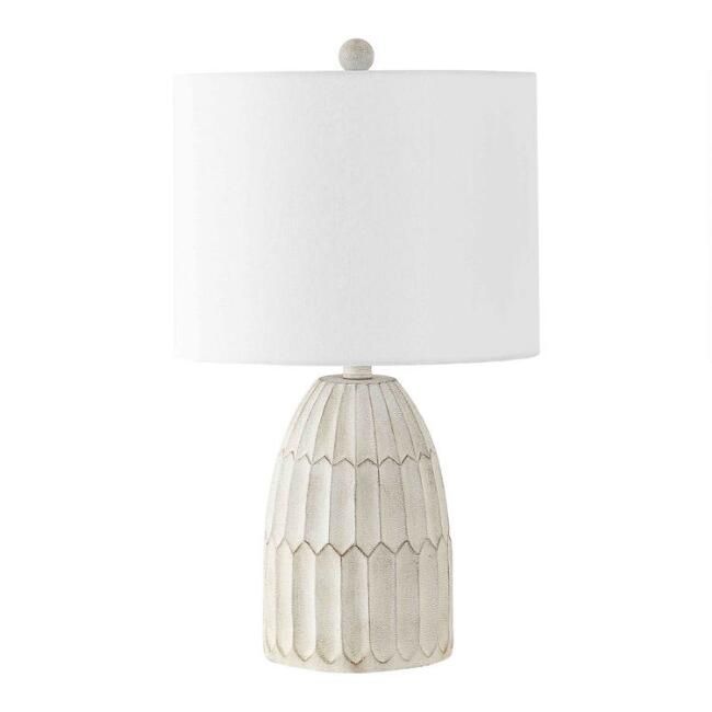 Ronken White Textured Dome Table Lamp | World Market