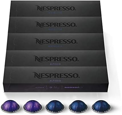 Nespresso Capsules VertuoLine, Espresso Variety Pack, Medium and Dark Roast Espresso Coffee, 50 C... | Amazon (US)