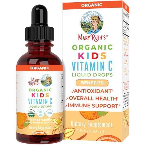 MaryRuth Organics USDA Kids Vitamin C Drops | Vegan Immune Support Supplement for Ages 4-13 | Immune Support & Overall Health | Vitamin C from Organic Acerola Fruit Extract | 2oz | Amazon (US)