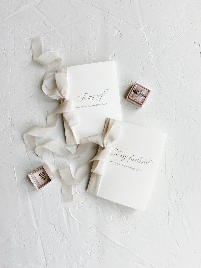 Wedding love letters, Vow Books, to my husband, Personalized Vows, Silk Ribbon, Bridal Shower Gif... | Etsy (US)