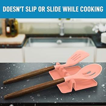 Silicone Utensil Rest with Drip Pad for Multiple Utensils, Heat-Resistant, BPA-Free Spoon Rest & ... | Amazon (US)