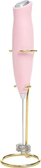 Paris Hilton Electric Handheld Milk Frother with Double Coil Head Whisk and Gold Metal Stand, Bat... | Amazon (US)