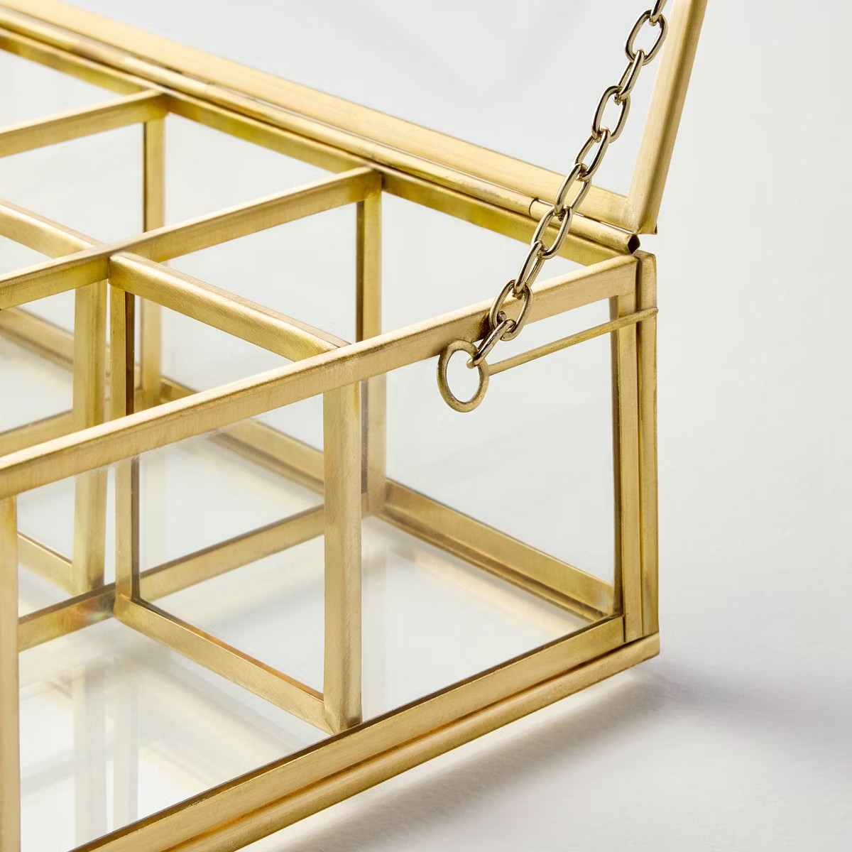 Small Metal and Glass Display Box - Hearth & Hand™ with Magnolia | Target