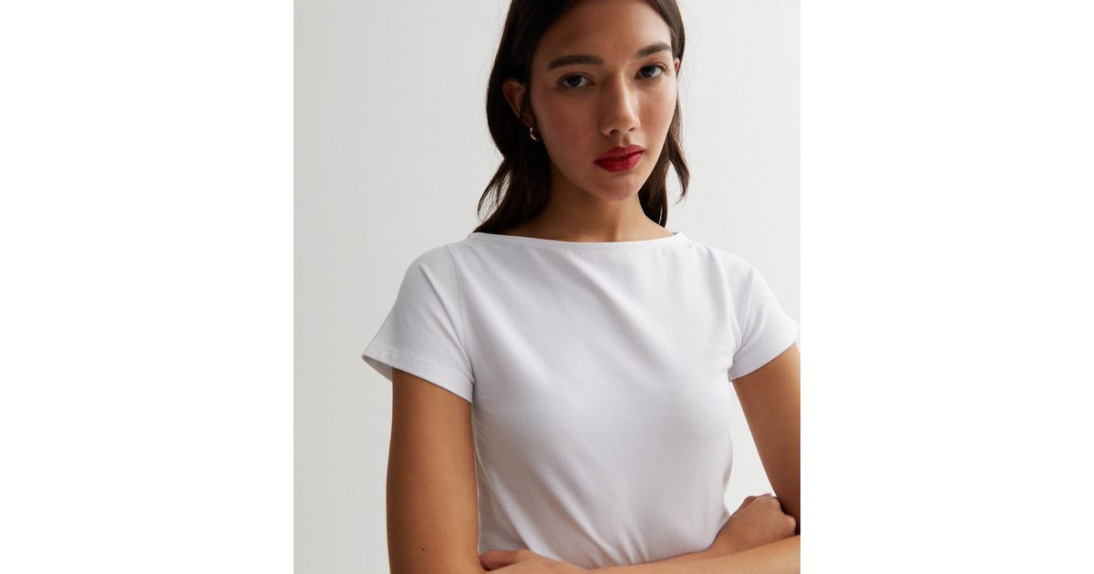 White Jersey Slash Neck T-Shirt
						
						Add to Saved Items
						Remove from Saved Items | New Look (UK)