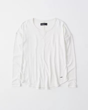 Long-Sleeve Cozy Tee | Abercrombie & Fitch US & UK