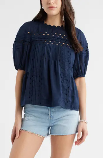 Rickrack Trim Popover Top | Nordstrom