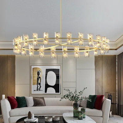 Luxury Chandeliers Crystal Living Room Decorative Lights Simple Modern Dining Room LED Lighting,for Home Decor (Bulbs Included) | Wayfair North America