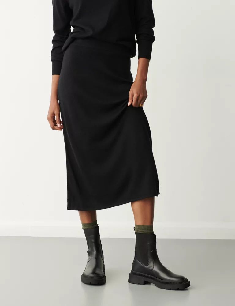 Knitted Midi A-Line Skirt | Marks & Spencer (UK)