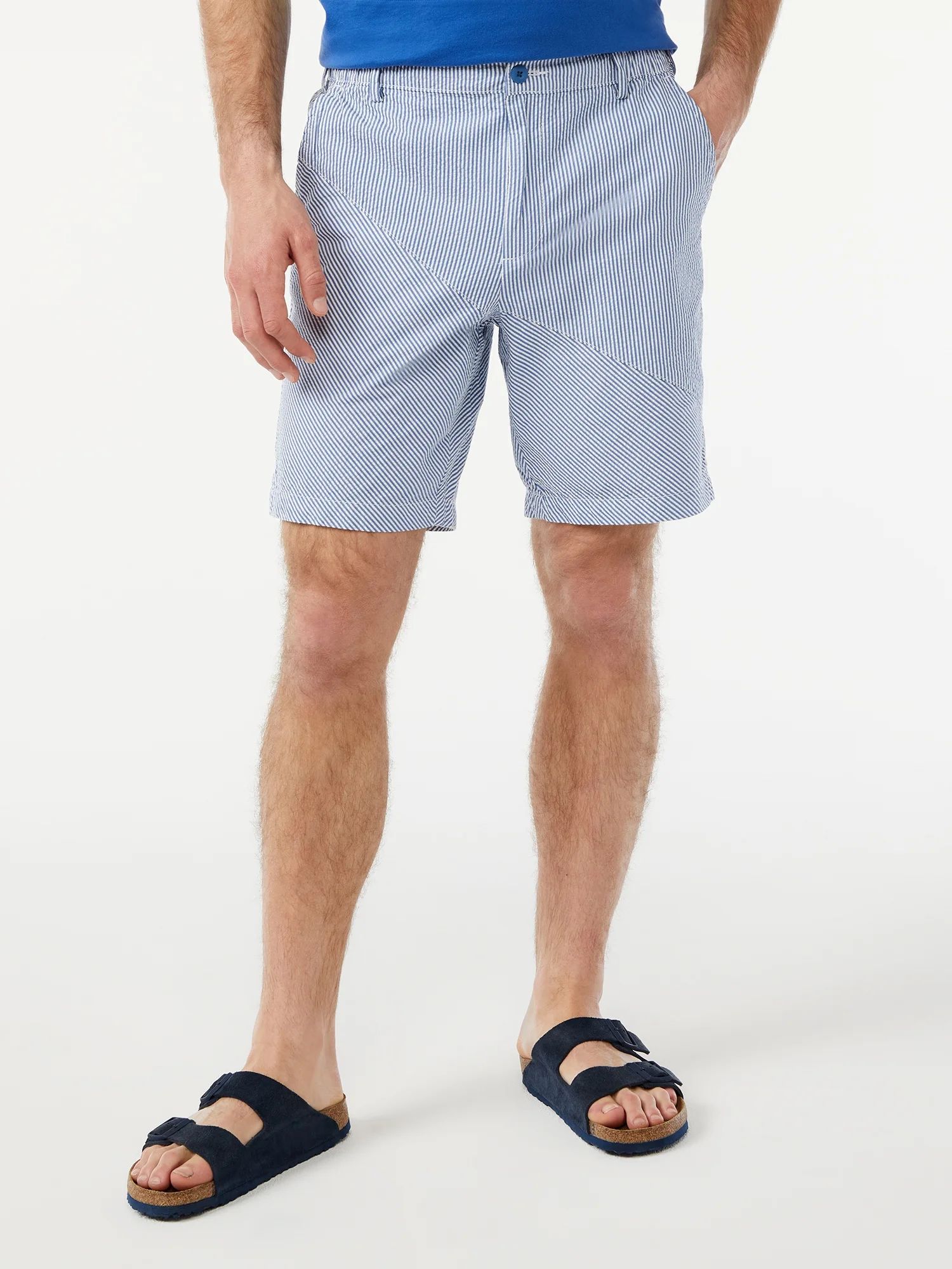 Free Assembly Men's Bias Cut Seersucker Chino Shorts | Walmart (US)