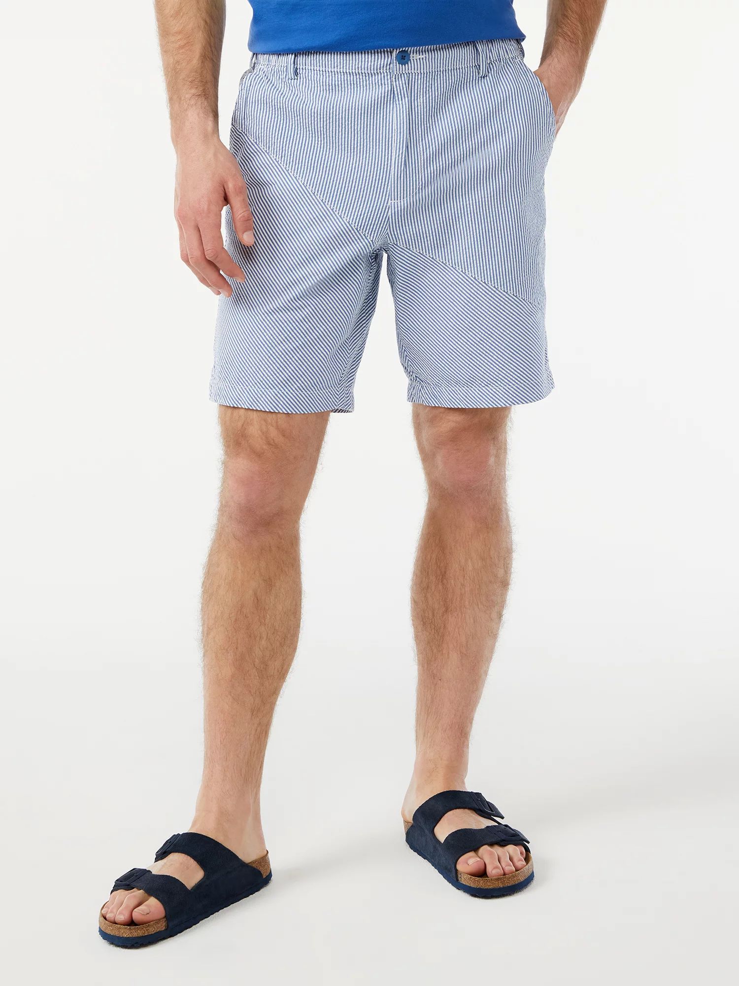 Free Assembly Men's Bias Cut Seersucker Chino Shorts - Walmart.com | Walmart (US)