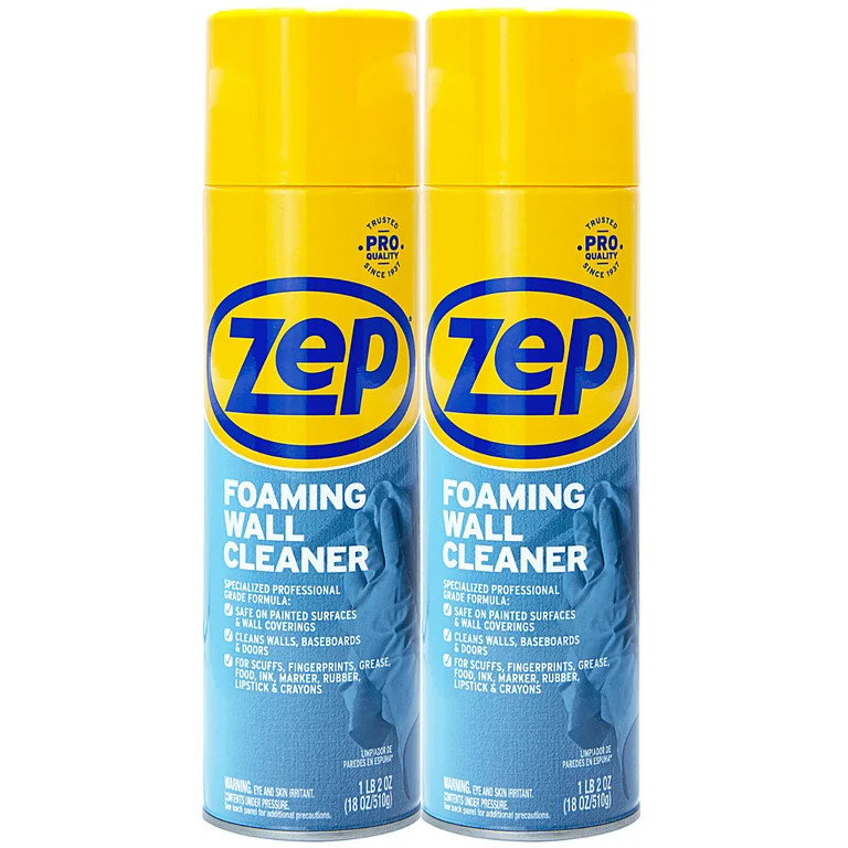 Zep Foaming Wall Cleaner 18 oz. (Pack of 2) - Removes Stains Without Damaging Finishes | Walmart (US)