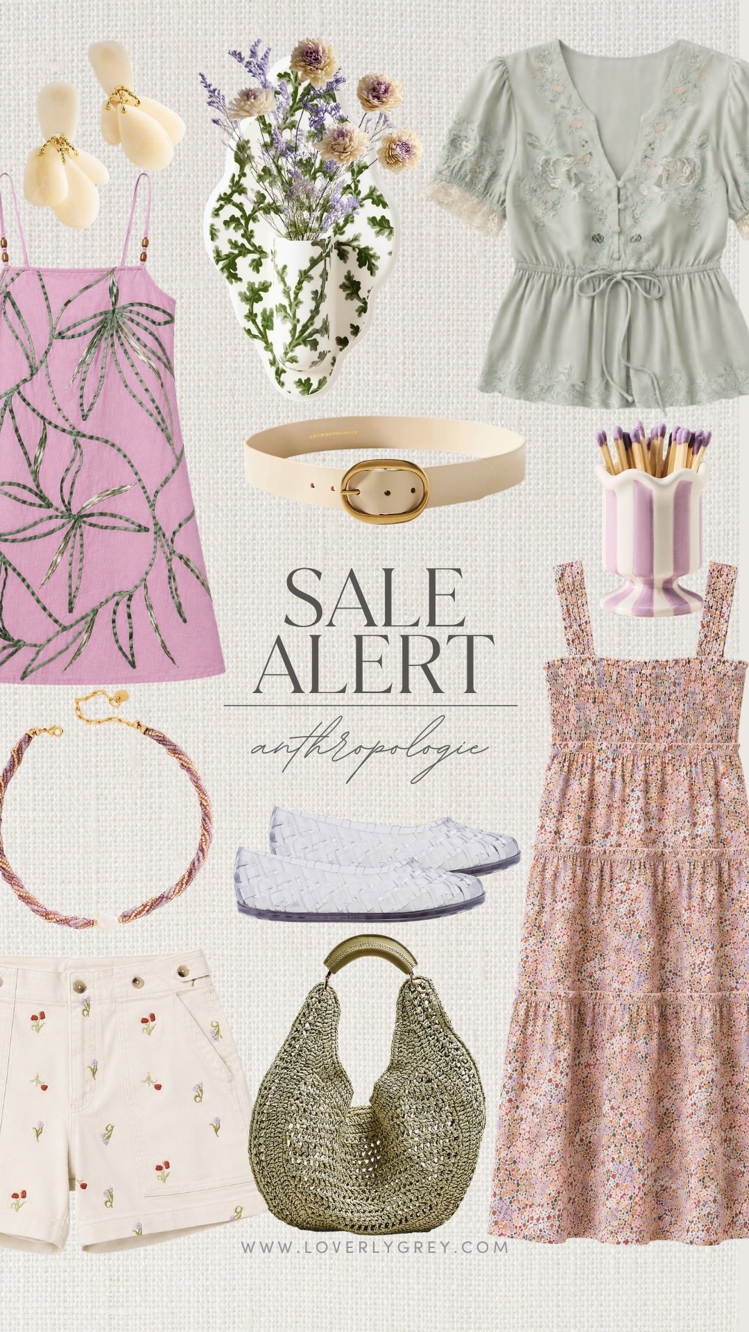 These Anthropologie finds are giving all the spring and summer vibes- the lilac pink and sage is such a feminine and fresh look! Right now you can get 20% off your purchase with code LOVERLY20!

Loverly grey, Anthropologie sale, home decor for spring summer, sage raffia bag, vacation outfit ideas, resort wear, embroidered shorts, floral maxi dress, cover up

#LTKSaleAlert #LTKSeasonal #LTKootd