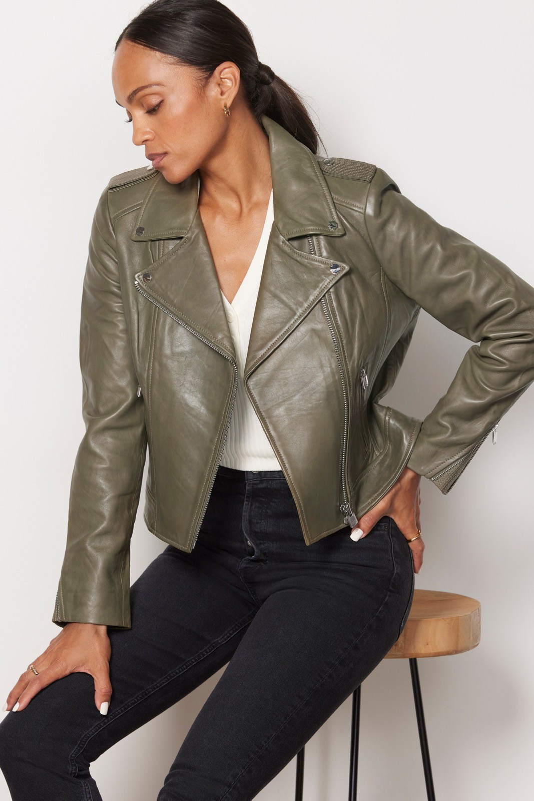 LAMARQUE Donna Moto Jacket | EVEREVE | Evereve
