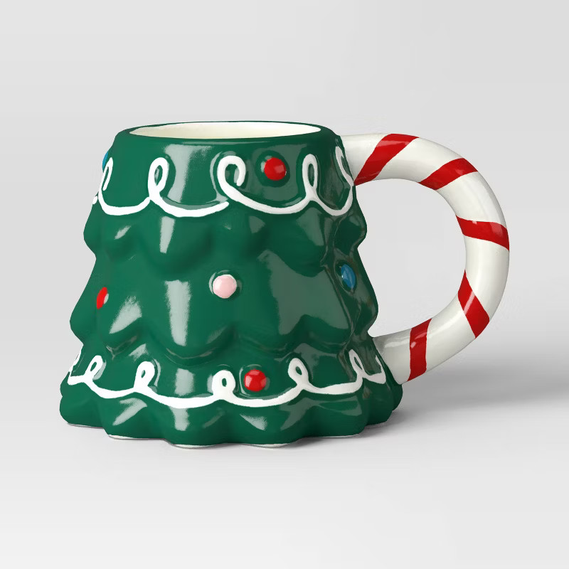9.8oz Earthenware Mini Figural Christmas Tree Mug - Wondershop™ | Target