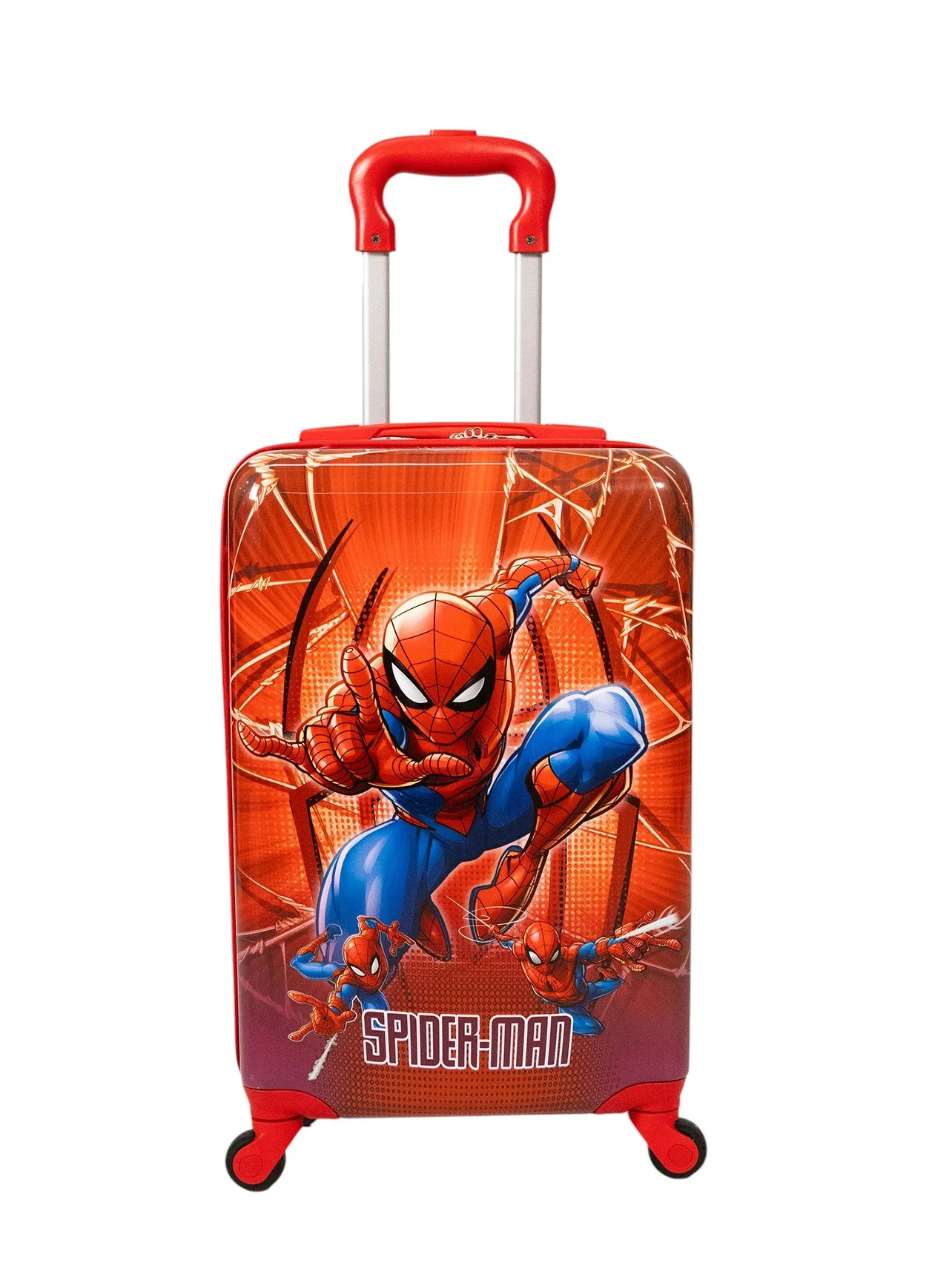 Kid's Marvel Spiderman Character 18" Carry on Hardside ABS Spinner Luggage Suitcase, Red | Walmart (US)