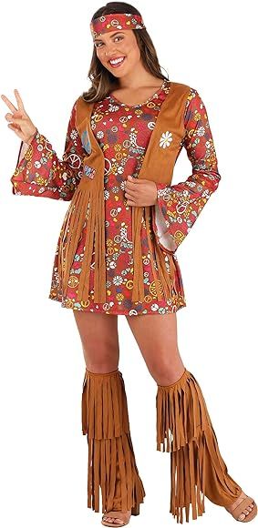 Fun World Women's Peace Love Hippie Costume | Amazon (US)