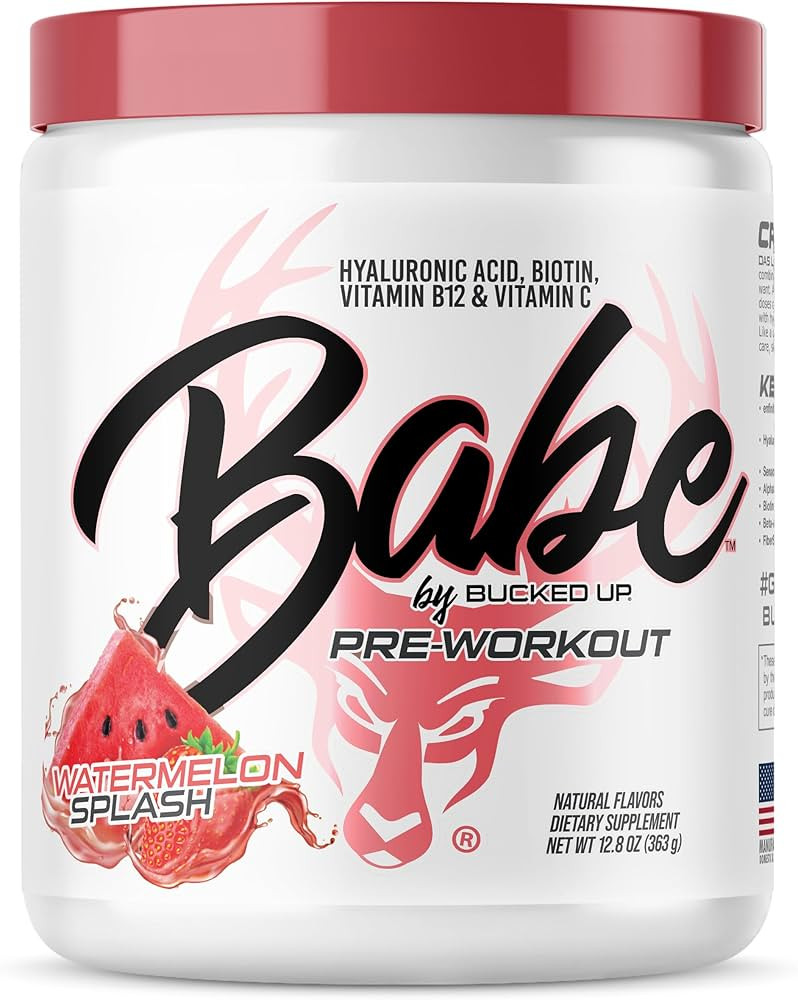 Babe Pre Workout powder for Women | Watermelon Splash | 6g Citrulline, 2g Beta-Alanine, 100mg Hya... | Amazon (US)