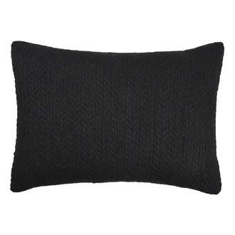 Better Homes & Gardens 18" x 13" Stylish Raffia Black Decorative Pillow for All-Season Use | Walmart (US)