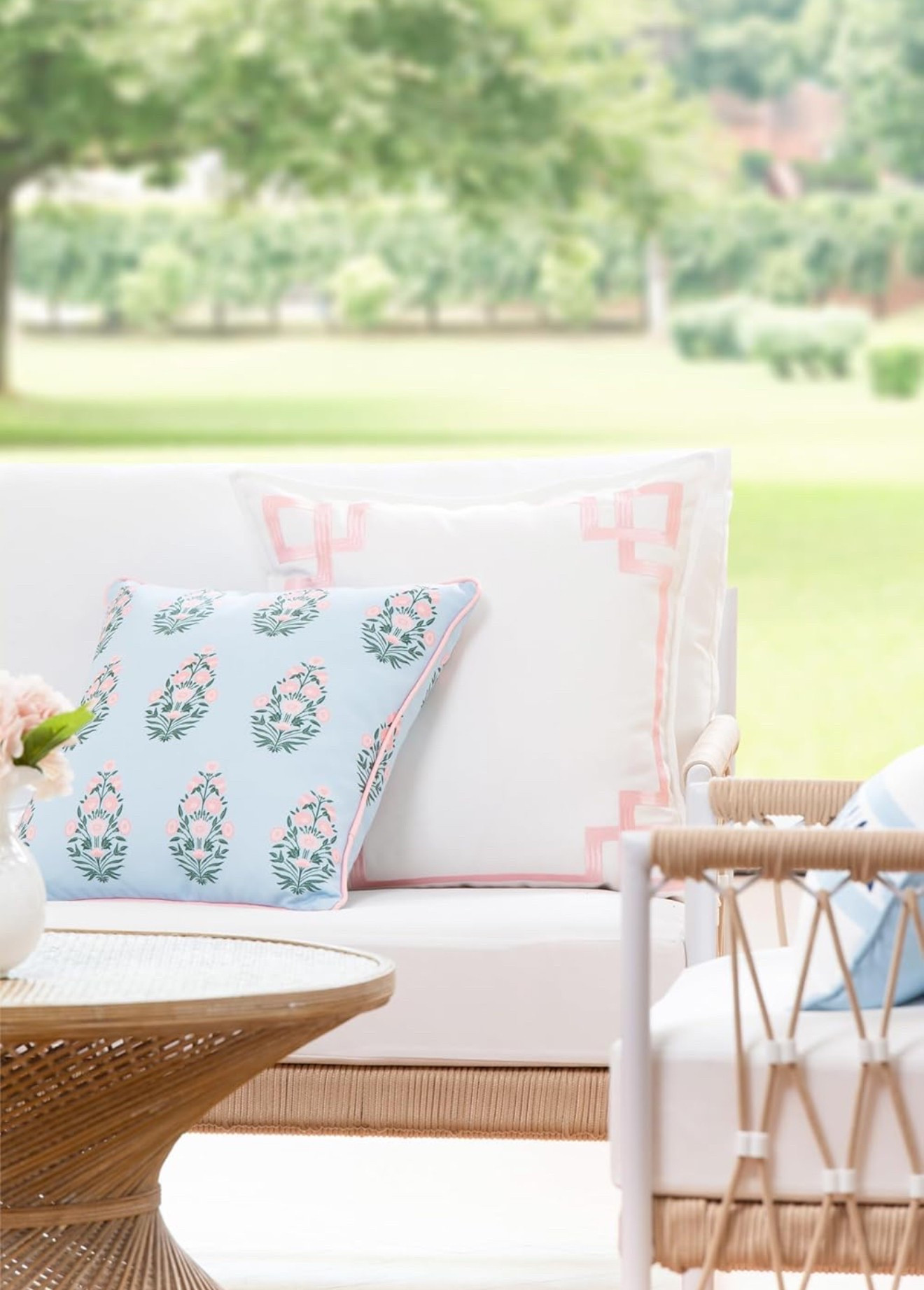 ✨Patio pillow inspiration✨ 
Porch sitting season is upon us and we all love to spruce up our patio furniture when the season changes. These outdoor throw pillows are all fabulous! I love the mix and match of patterns while keeping with the same color scheme. 

#LTKHome #LTKSeasonal #LTKFindsUnder50