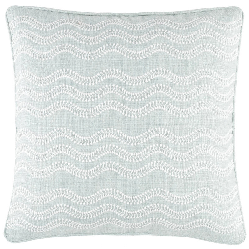 Scout Embroidered Sky Indoor/Outdoor Decorative Pillow | Annie Selke