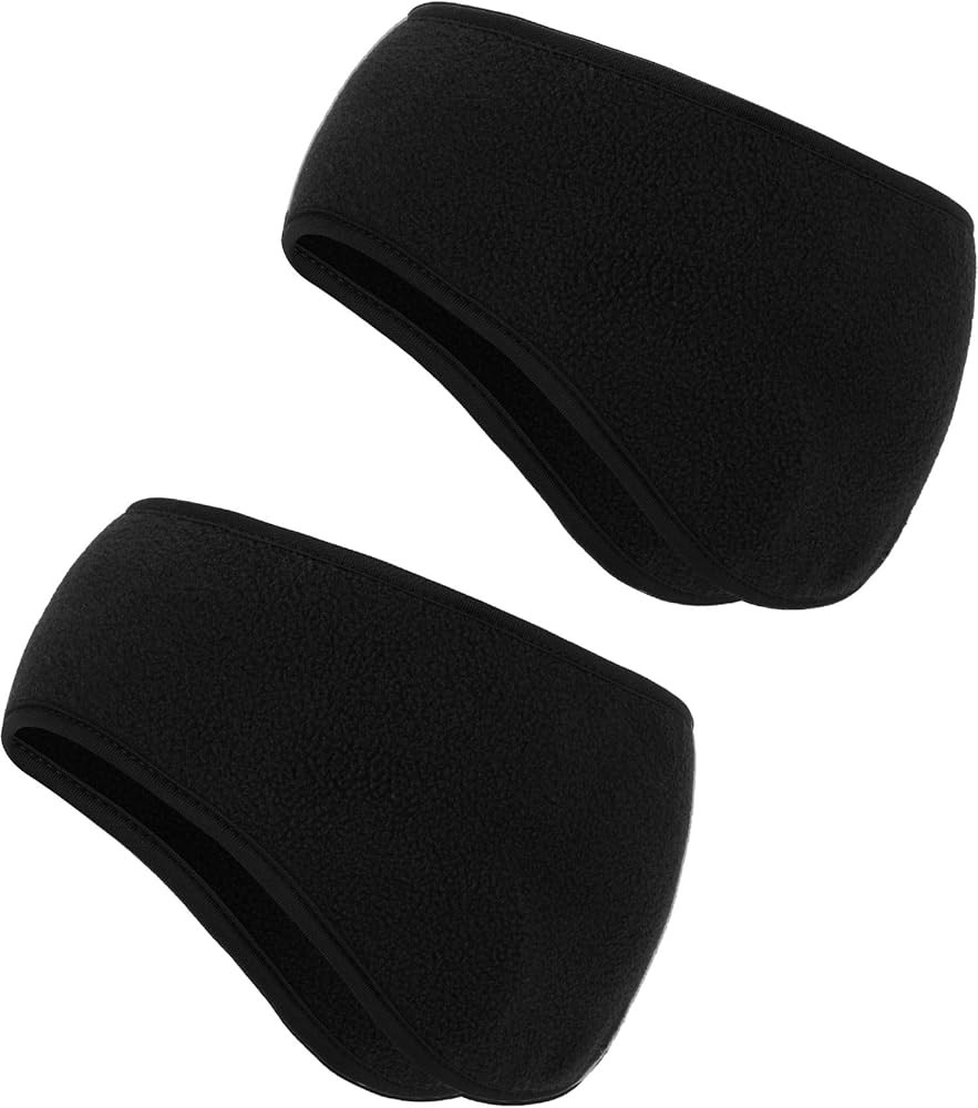 Boao 2 Pieces Ear Warmer Headbands Fleece Winter ear muffs for Adult Winter Using | Amazon (US)