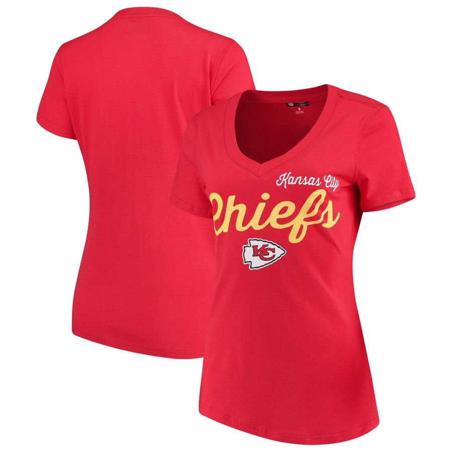 Women's Kansas City Chiefs G-III 4Her by Carl Banks Red Post Season V-Neck T-Shirt | NFL Shop