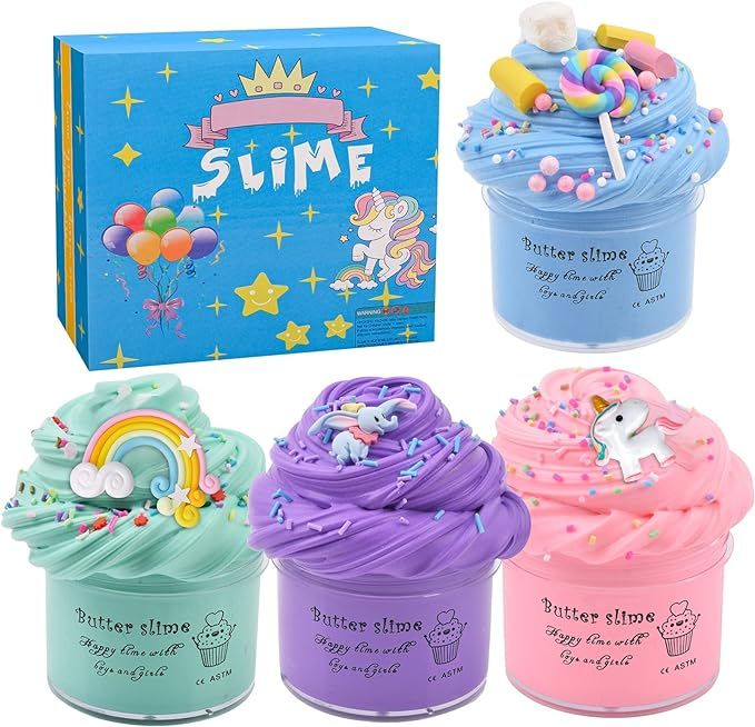 Slime Making Kit 4 Pcs & 7 Pcs for Boys and Girls - Ideal Kids Xmas Gifts | Amazon (CA)