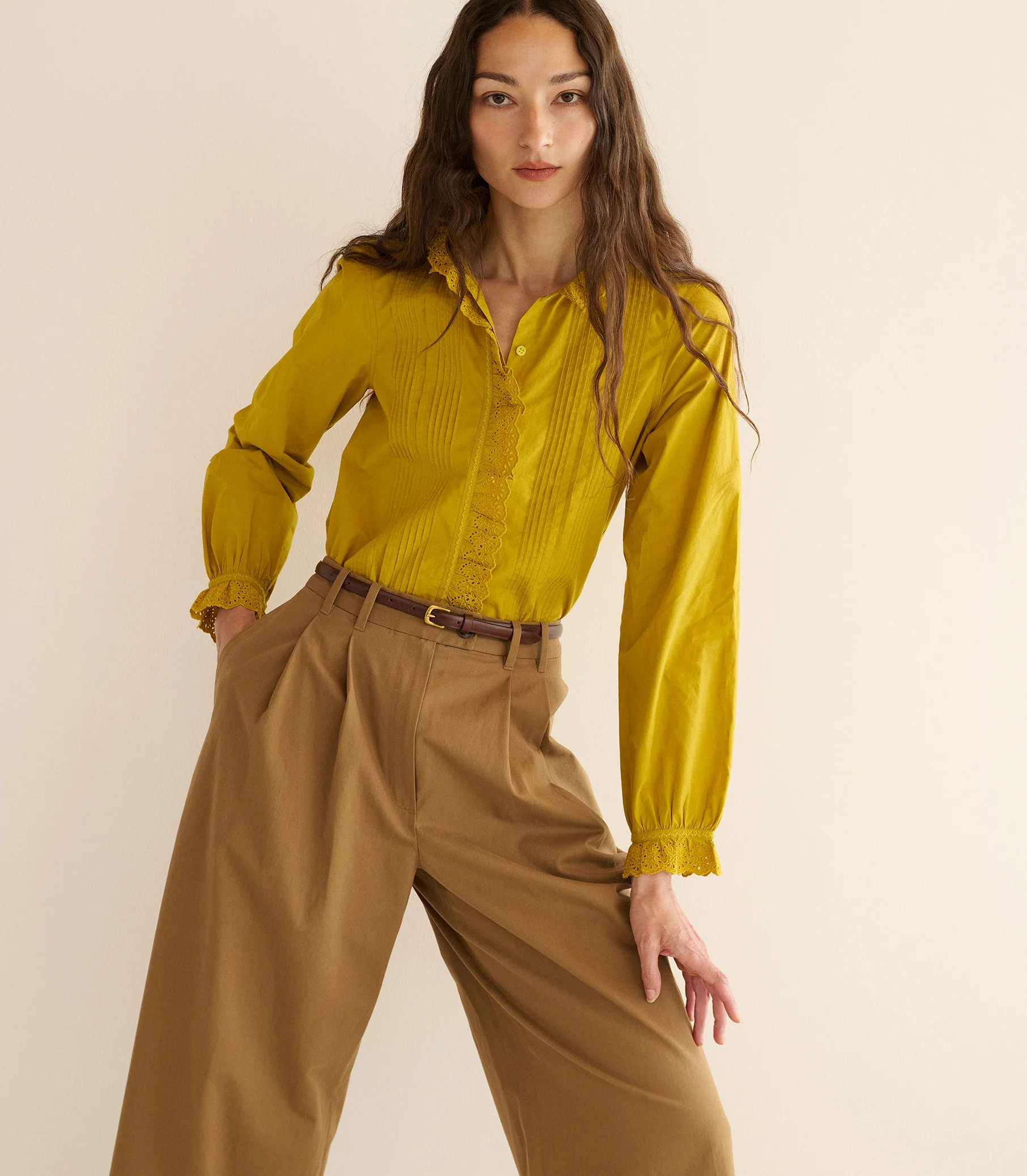 Leandra Top - Oakmoss | DÔEN | DOEN