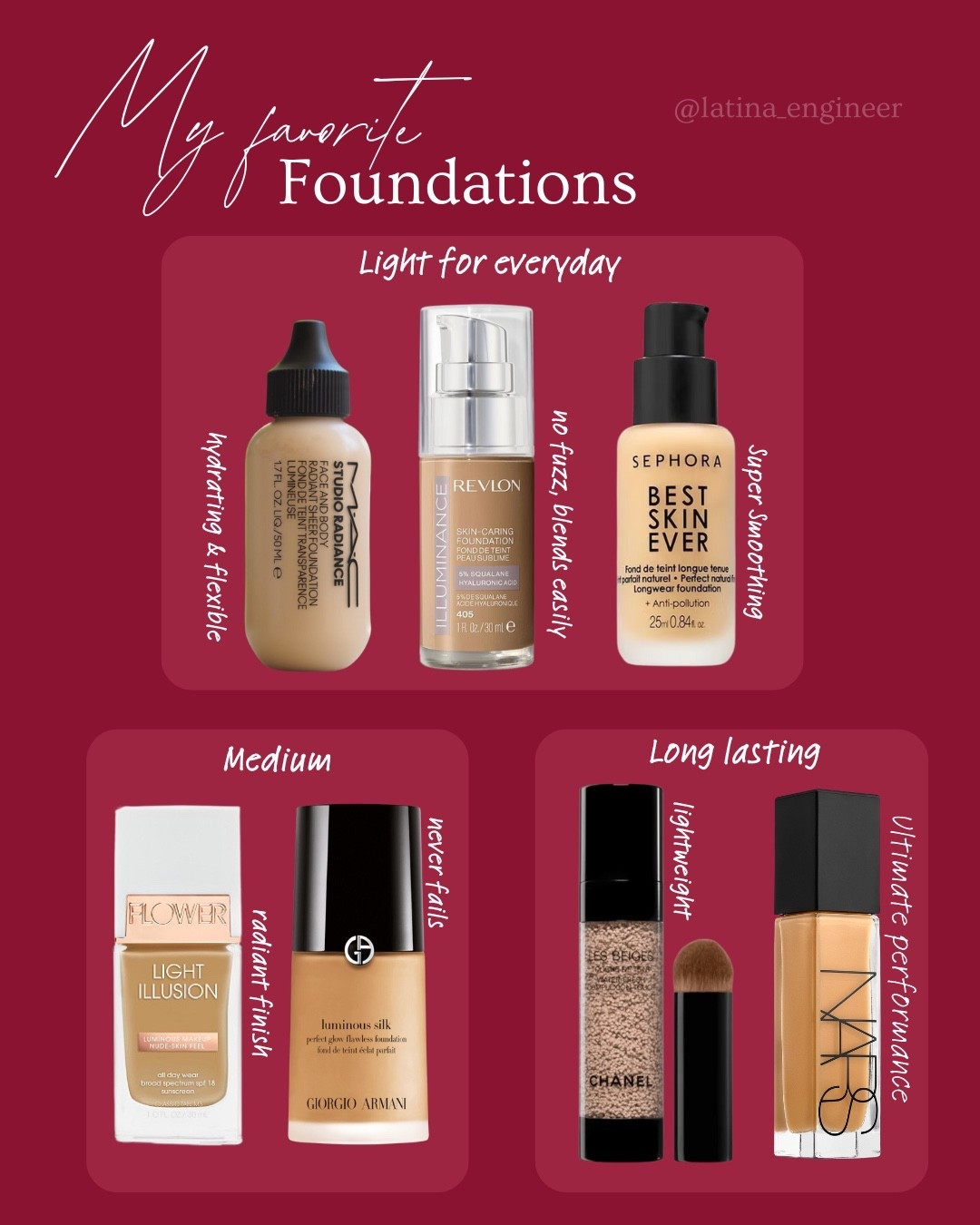 My favorite foundations 

#LTKmorningroutine #LTKHoliday #LTKgrwm