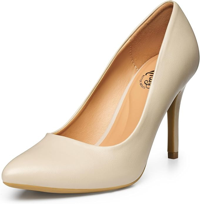 Trary Women’s High Heel Dress Pump Pointed Toe Shoe Classic Office Special Dressy Casua Wedding... | Amazon (US)